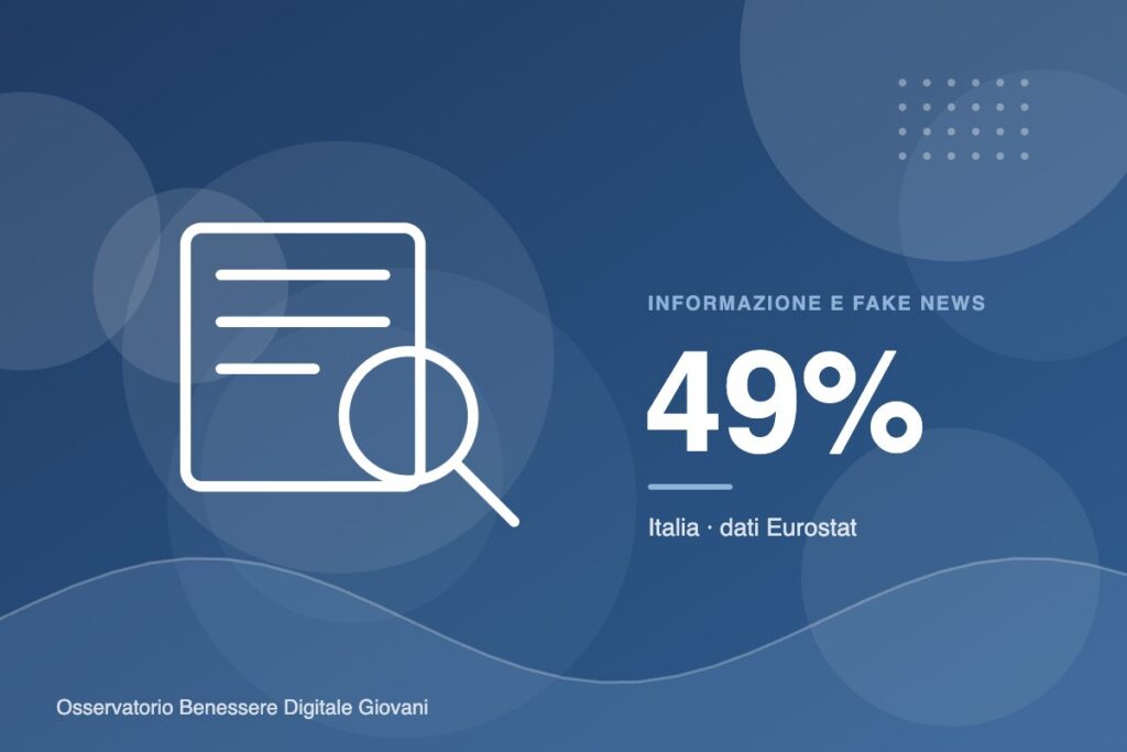 Informazioni false in rete: le nota il 49% dei giovani italiani, il 66% degli europei