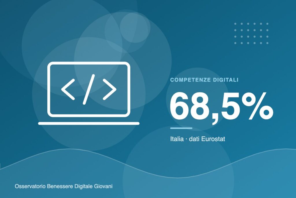 Competenze digitali: il 68,5% dei giovani italiani ha almeno quelle di base